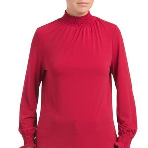 Adrianna Papell smock neck shirt NWT